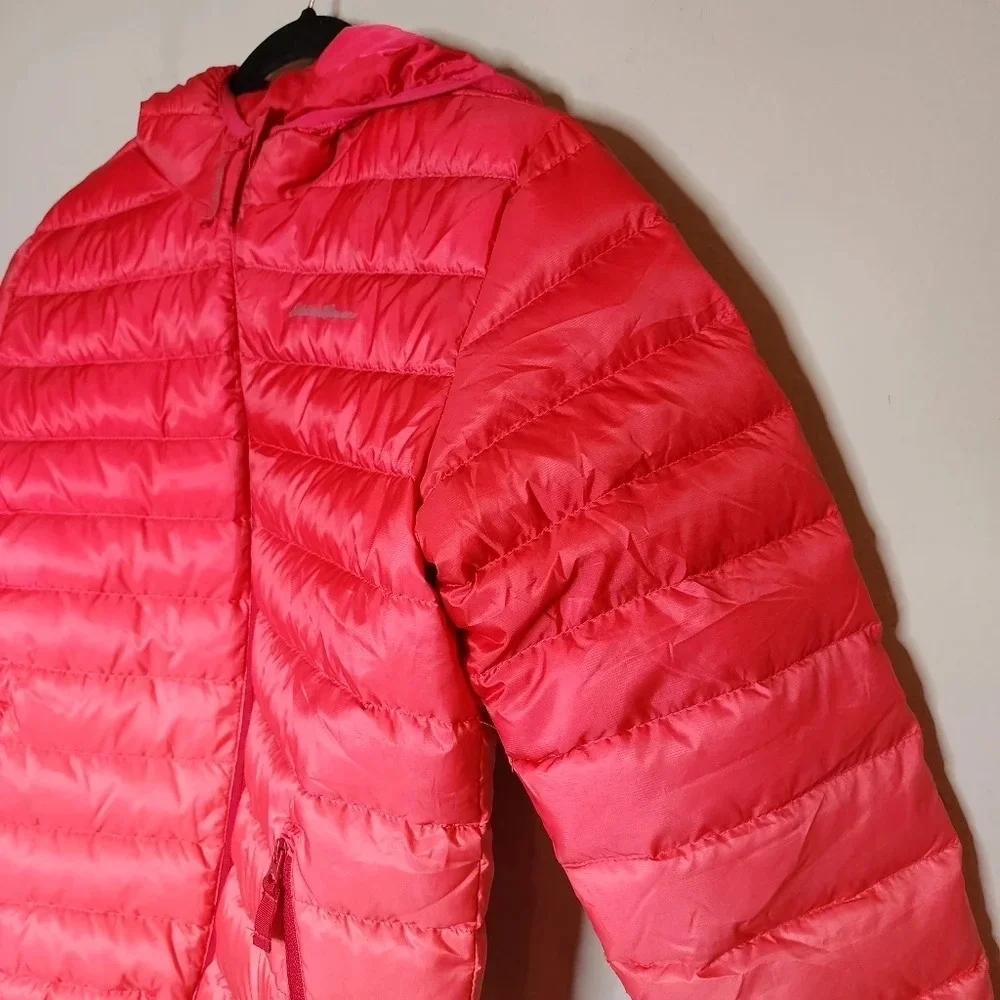Eddie Bauer reversible down‎ coat.  Pink ombre.